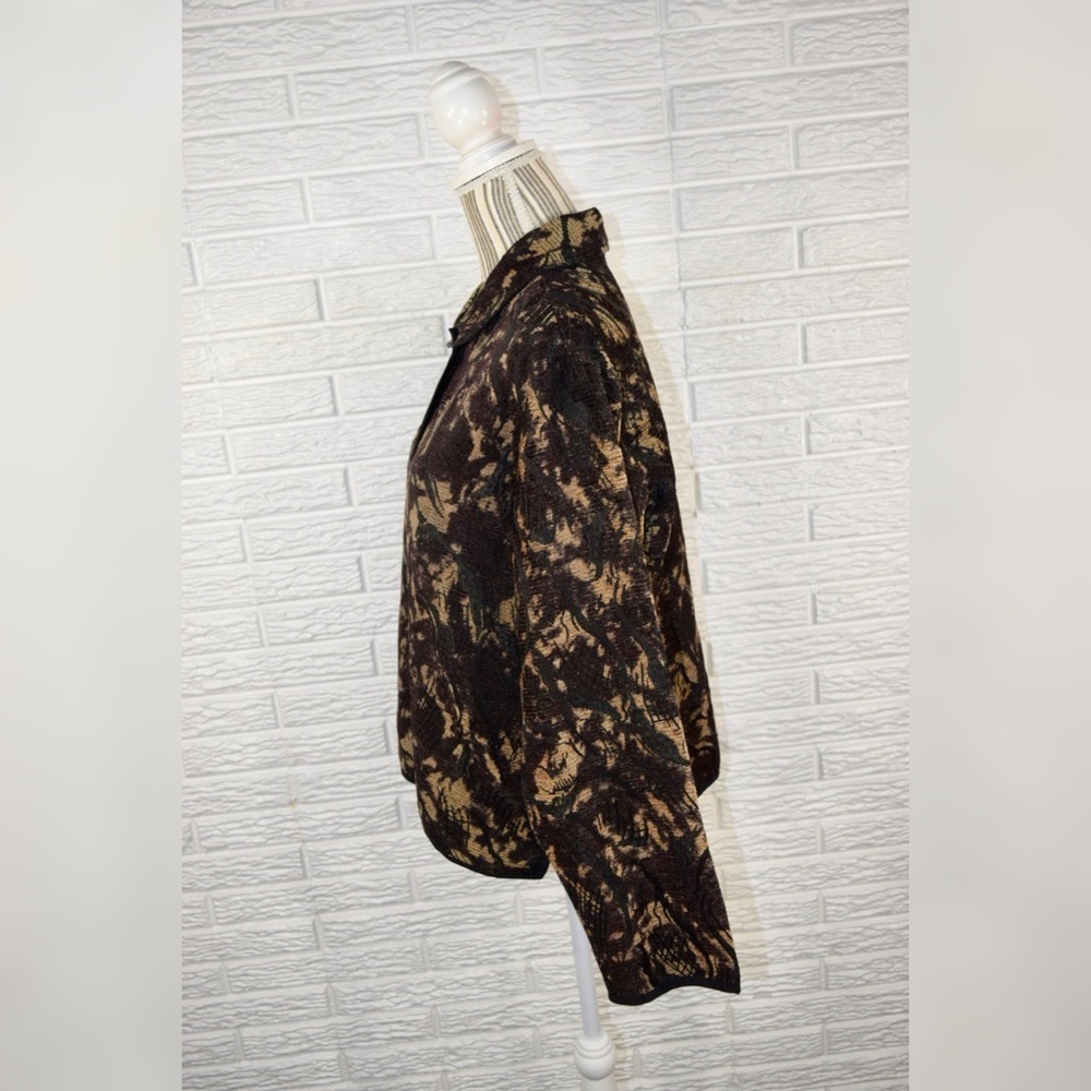 Vintage Keren Hart Brown & Black Patterned Jacket - Picture 6 of 7
